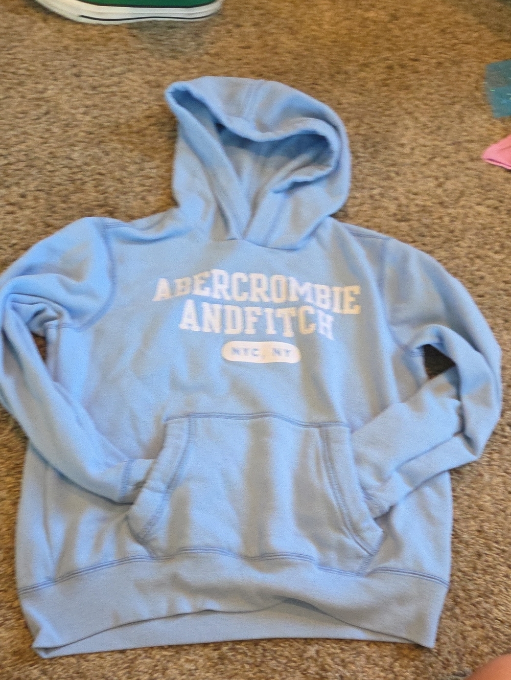 Abercrombie & Fitch Baby Blue Logo Hoodie